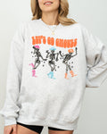 Let's Go Ghouls Ghost Western Skeleton Witch Skull Spooky Halloween Costume Sweatshirt
