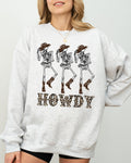 Howdy Cowboy Western Ghost Skeleton Witch Skull Meme Halloween Costume Sweatshirt