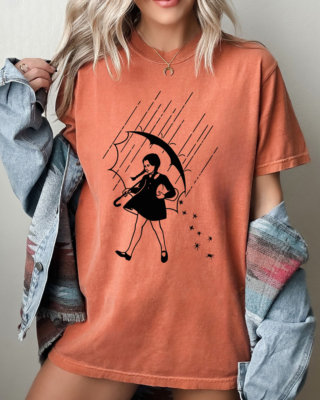 Wednesday Skeleton Ghost Witch Skull Spooky Aesthetic Meme Halloween Costume Comfort Colors Tee