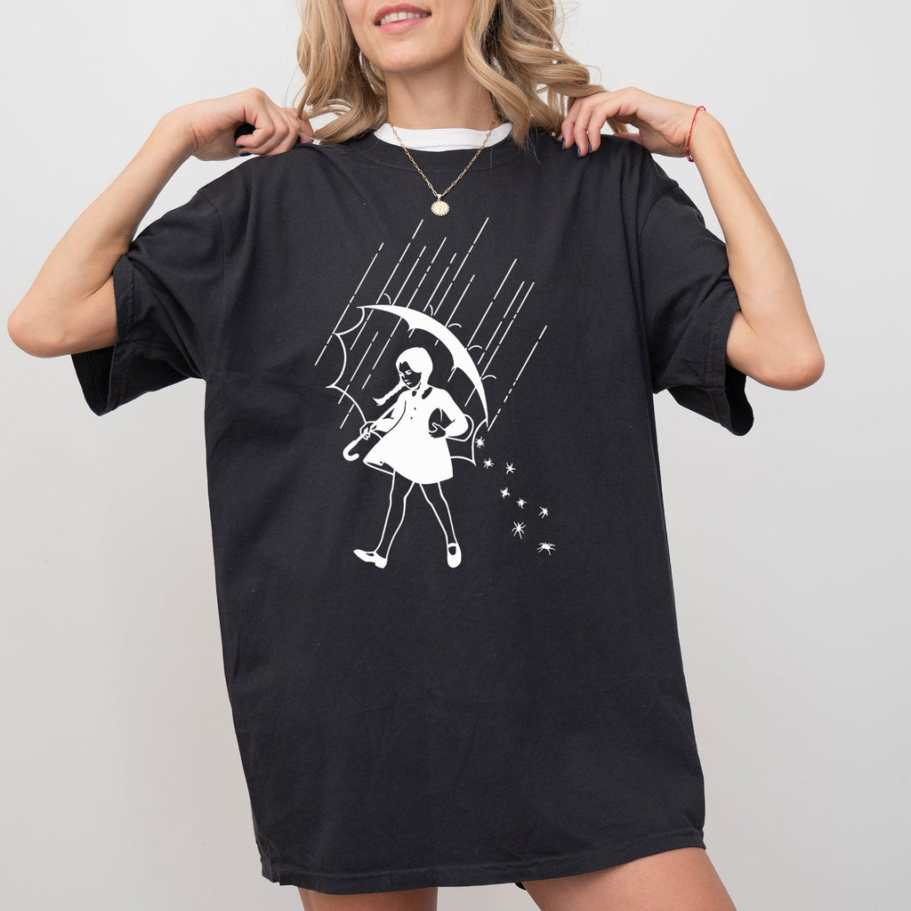 Wednesday Skeleton Ghost Witch Skull Spooky Aesthetic Meme Halloween Costume Comfort Colors Tee