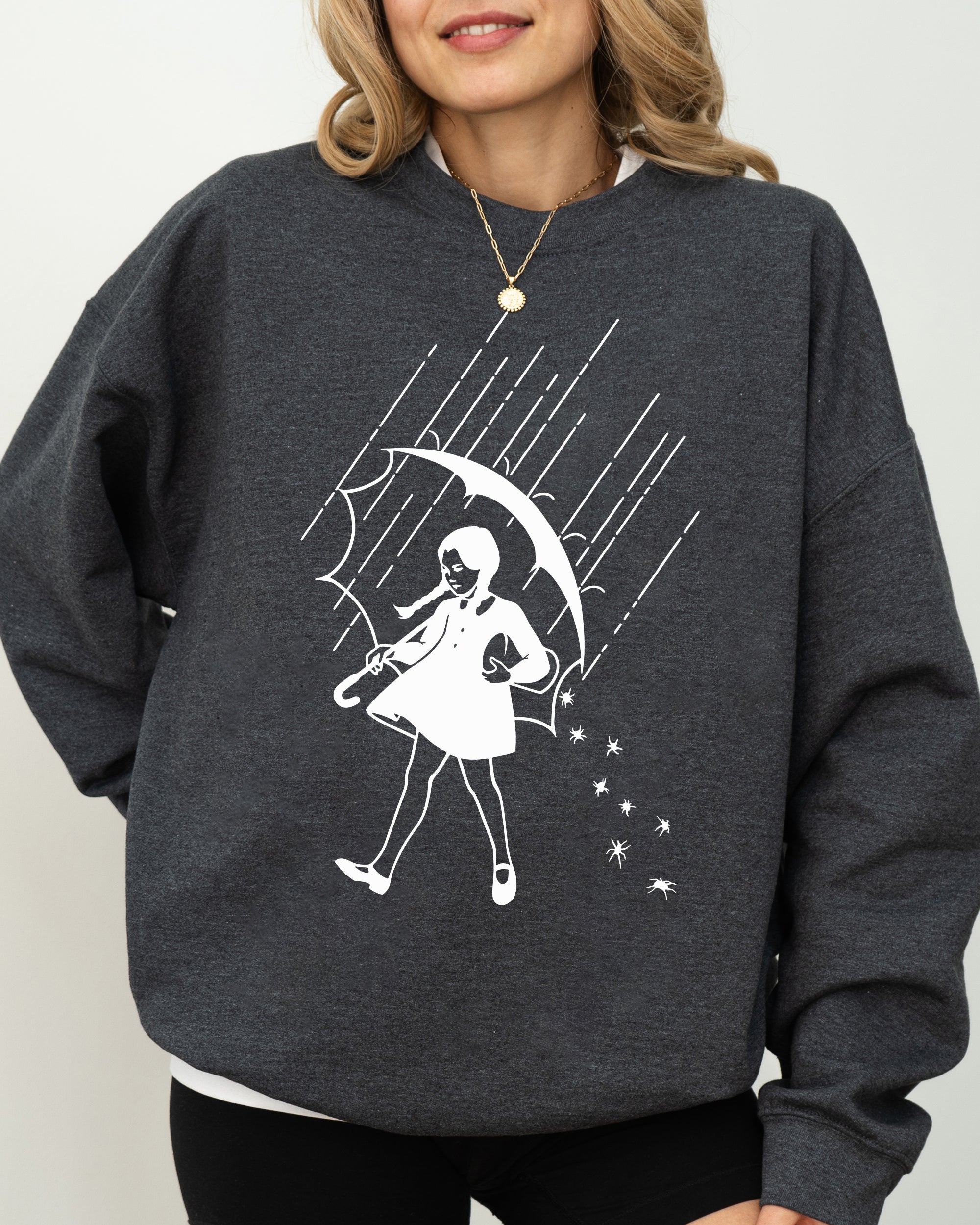 Wednesday Skeleton Ghost Witch Skull Meme Spooky Halloween Costume Graphic Sweatshirt