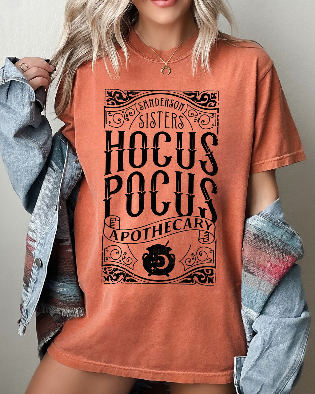 Hocus Pocus Apothecary Skeleton Witch Skull Meme Halloween Costume Comfort Colors Tee