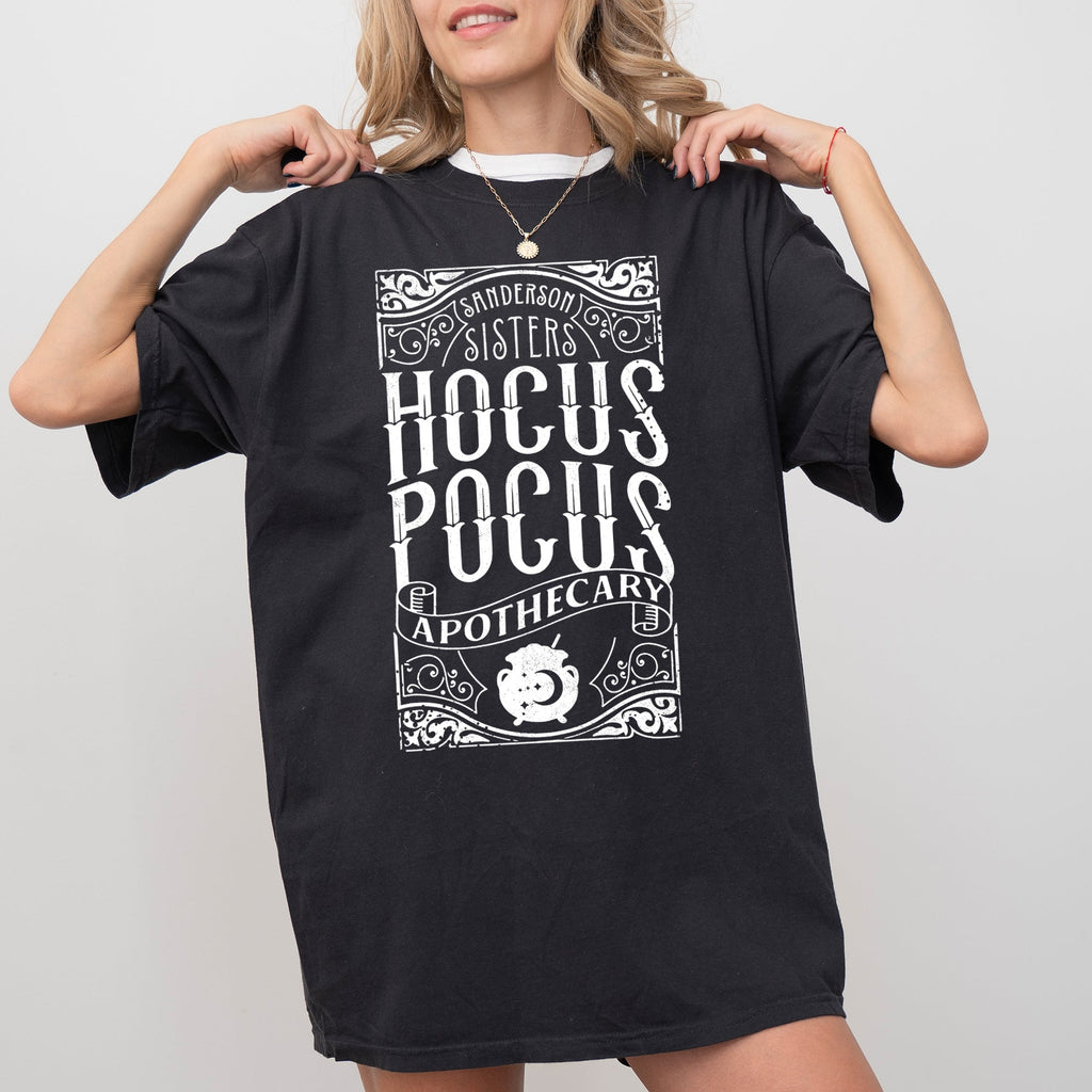 Hocus Pocus Apothecary Skeleton Witch Skull Meme Halloween Costume Comfort Colors Tee