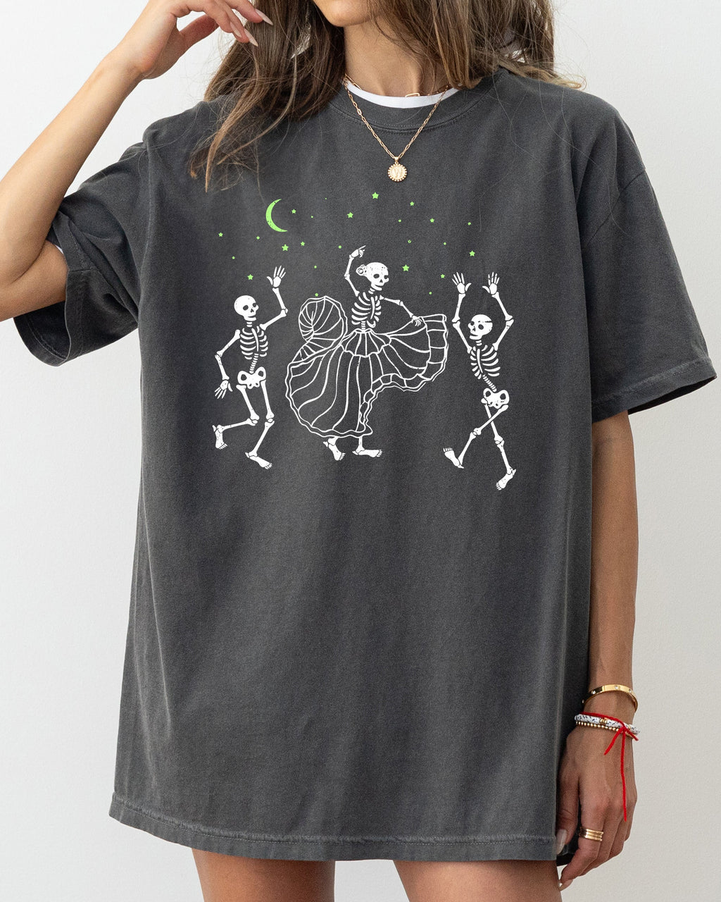 Dance Day of the Dead Skeleton Witch Meme Halloween Costume Aesthetic Comfort Colors Tee