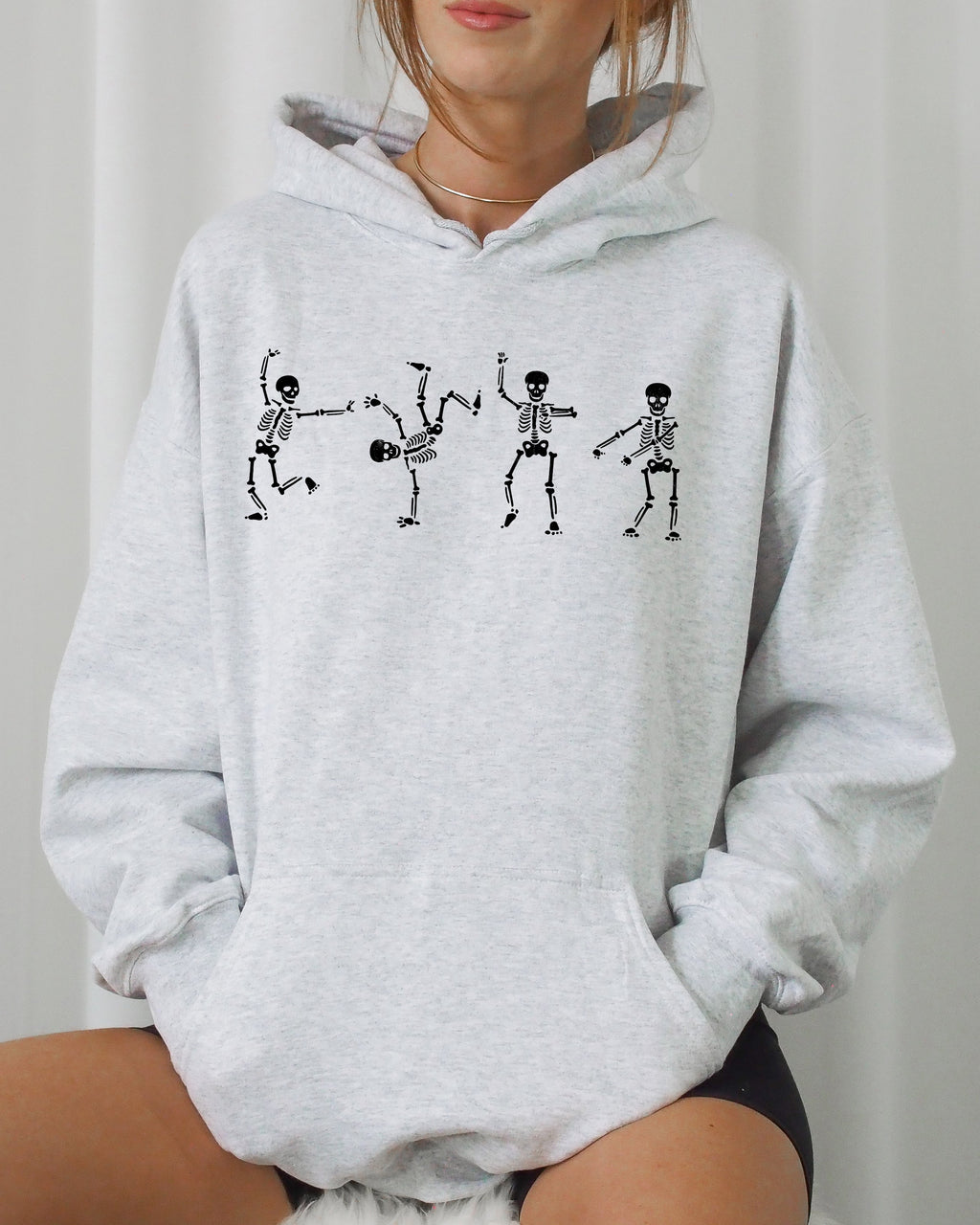 Funny Skeletons Dance Ghost Witch Skull Spooky Aesthetic Meme Halloween Costume Hoodie