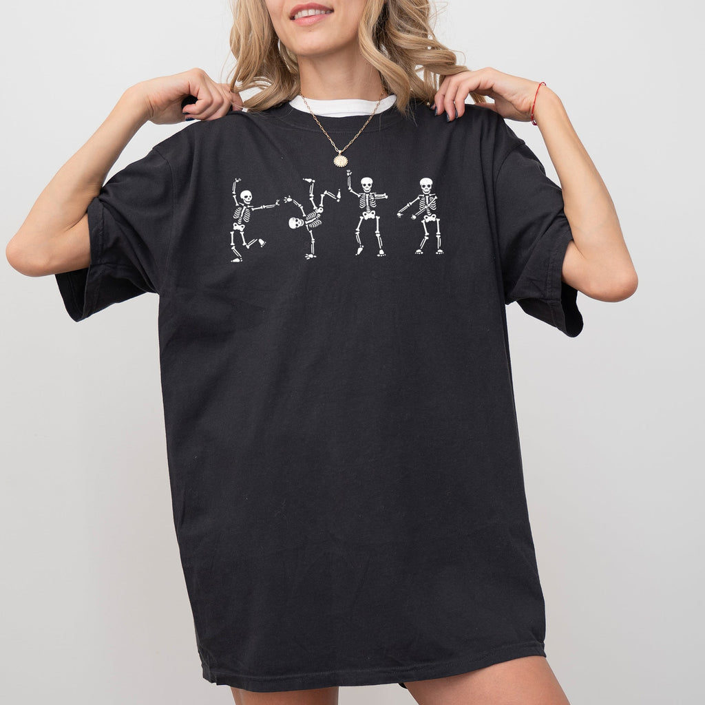 Skeletons Dance Ghost Witch Skull Spooky Halloween Meme Costume Comfort Colors Tee