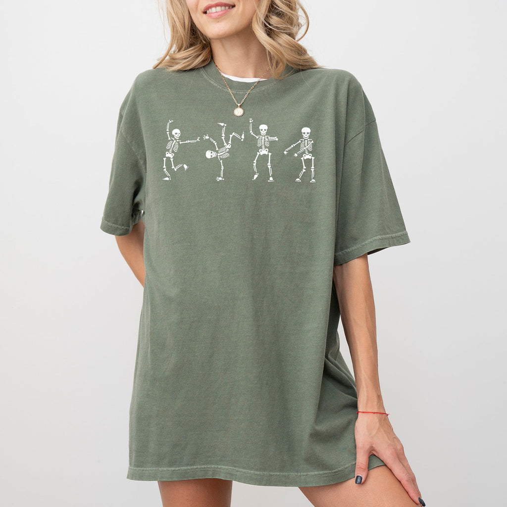 Skeletons Dance Ghost Witch Skull Spooky Halloween Meme Costume Comfort Colors Tee