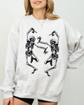 Dancing Skeletons Ghost Witch Skull Spooky Halloween Costume Party Edition Sweatshirt