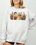 Halloween Coffee With Skeleton Ghost Witch Skull Spooky Meme Mashup Edition Sweatshirt