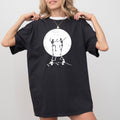 Dancing Skeletons Moon Ghost Witch Skull Spooky Halloween Costume Comfort Colors Tee