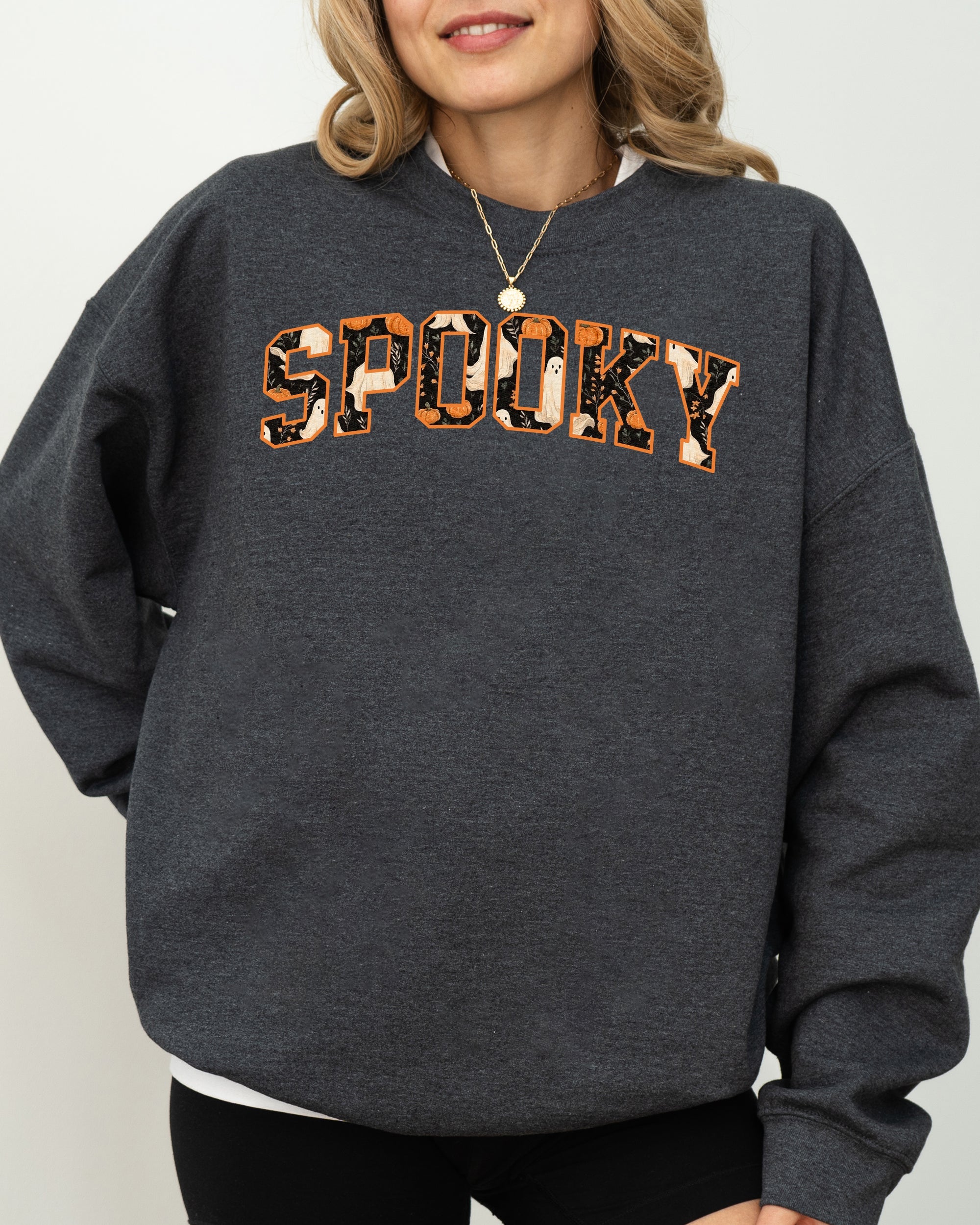 Spooky Skeleton Ghost Witch Skull Meme Aesthetic Halloween Costume Collection Sweatshirt
