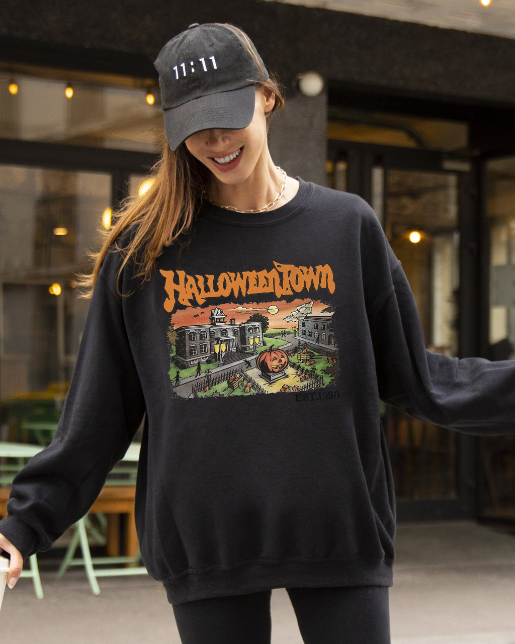 Halloweentown Horror Movie Skeleton Ghost Witch Skull Spooky Aesthetic Meme Sweatshirt