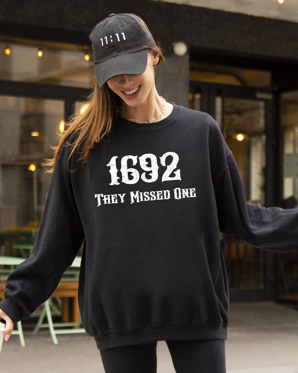 They Missed One 1692 Skeleton Ghost Witch Skull Spooky Halloween Costume Sweatshirt