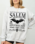 Salem Medicines Spooky Skeleton Ghost Witch Skull Meme Aesthetic Halloween Costume Sweatshirt