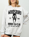 Woodsboro Horror Film Skeleton Skull Halloween Costume Inspired Slasher Scene Sweatshirt