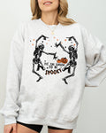 Tis The Season Spooky Skeleton Ghost Western Witch Skull Aesthetic Meme Halloween Costume Sweatshirt