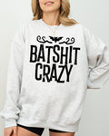 Batshit Crazy Skeletons Ghost Western Witch Skull Aesthetic Meme Halloween Costume Sweatshirt