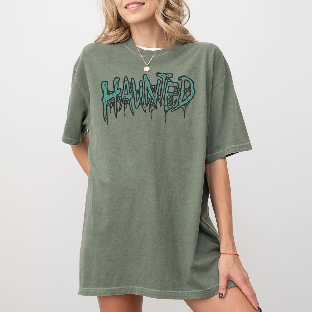 Haunted Skeleton Ghost Western Witch Skull Meme Halloween Aesthetic Costume Comfort Colors Tee