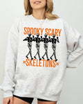 Spooky Scary Skeleton Ghost Witch Halloween Costume Nighttime Party Graphic Sweatshirt