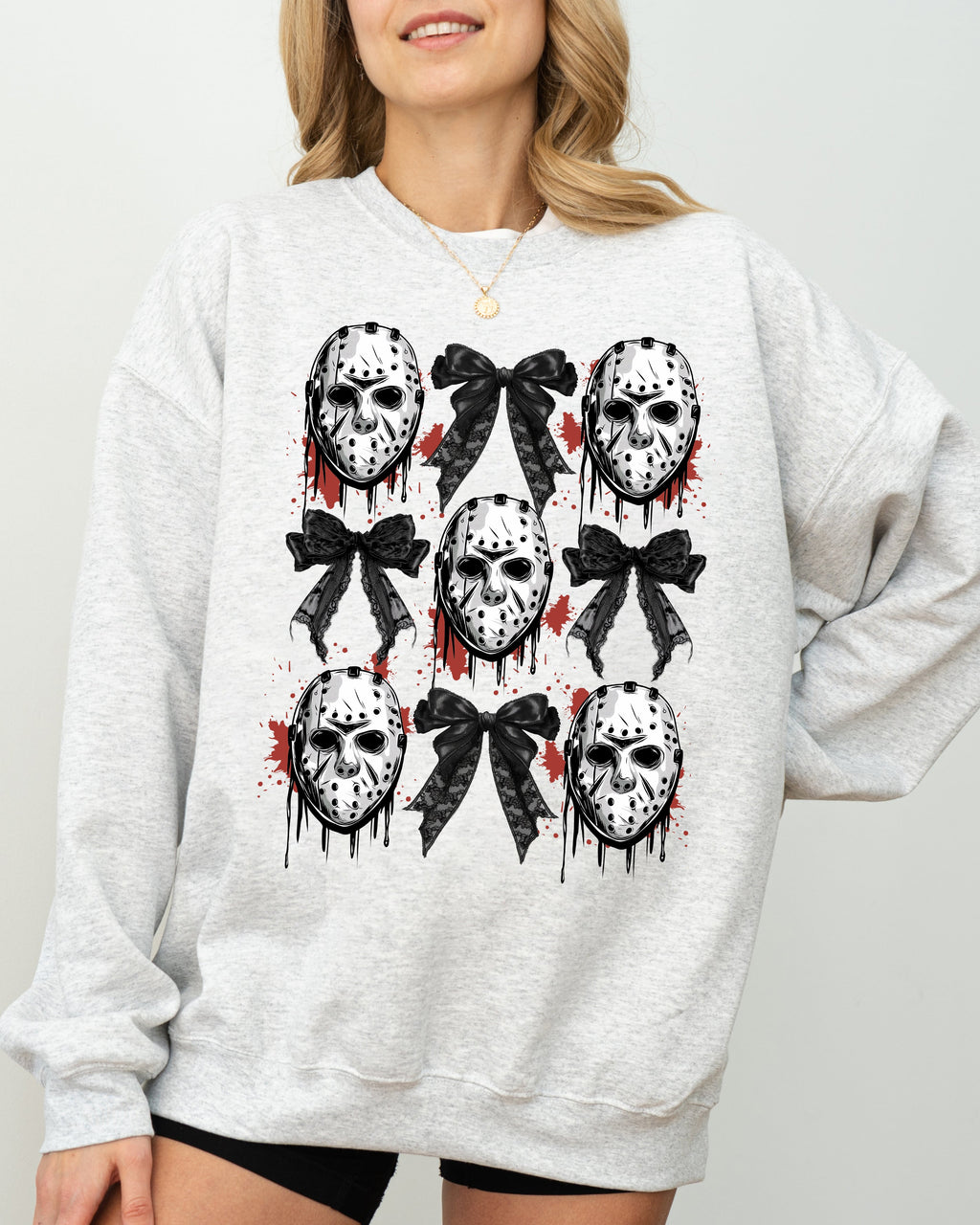 Ancient Mystic Masks and Bows Ghost Spooky Skeleton Witch Western Theme Halloween Costume Sweatshirt