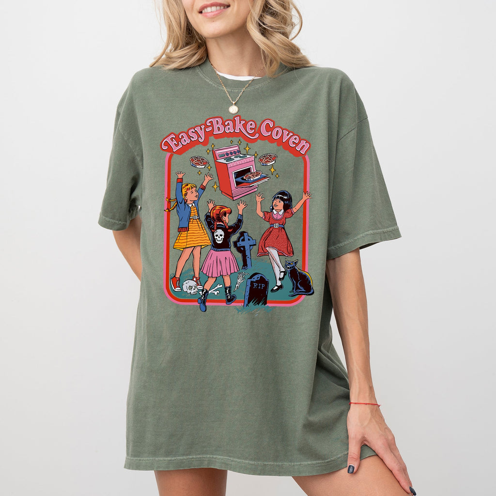 Easy-Bake Coven Ghost Spooky Scary Skeleton Skull Western Witch Aesthetic Meme Halloween Costume Comfort Colors Tee