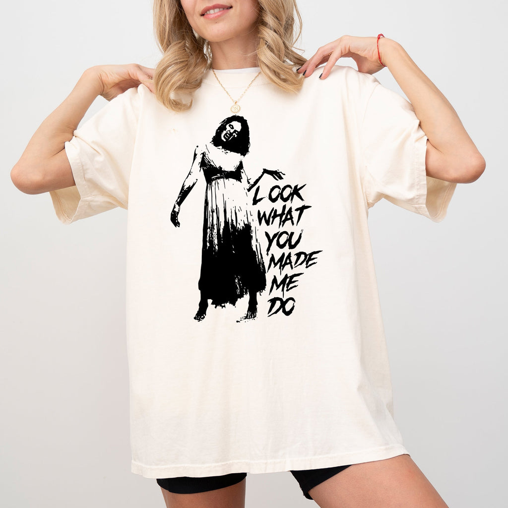 Look What You Made Me Do Skeleton Ghost Spooky Halloween Witch Meme Comfort Colors Tee