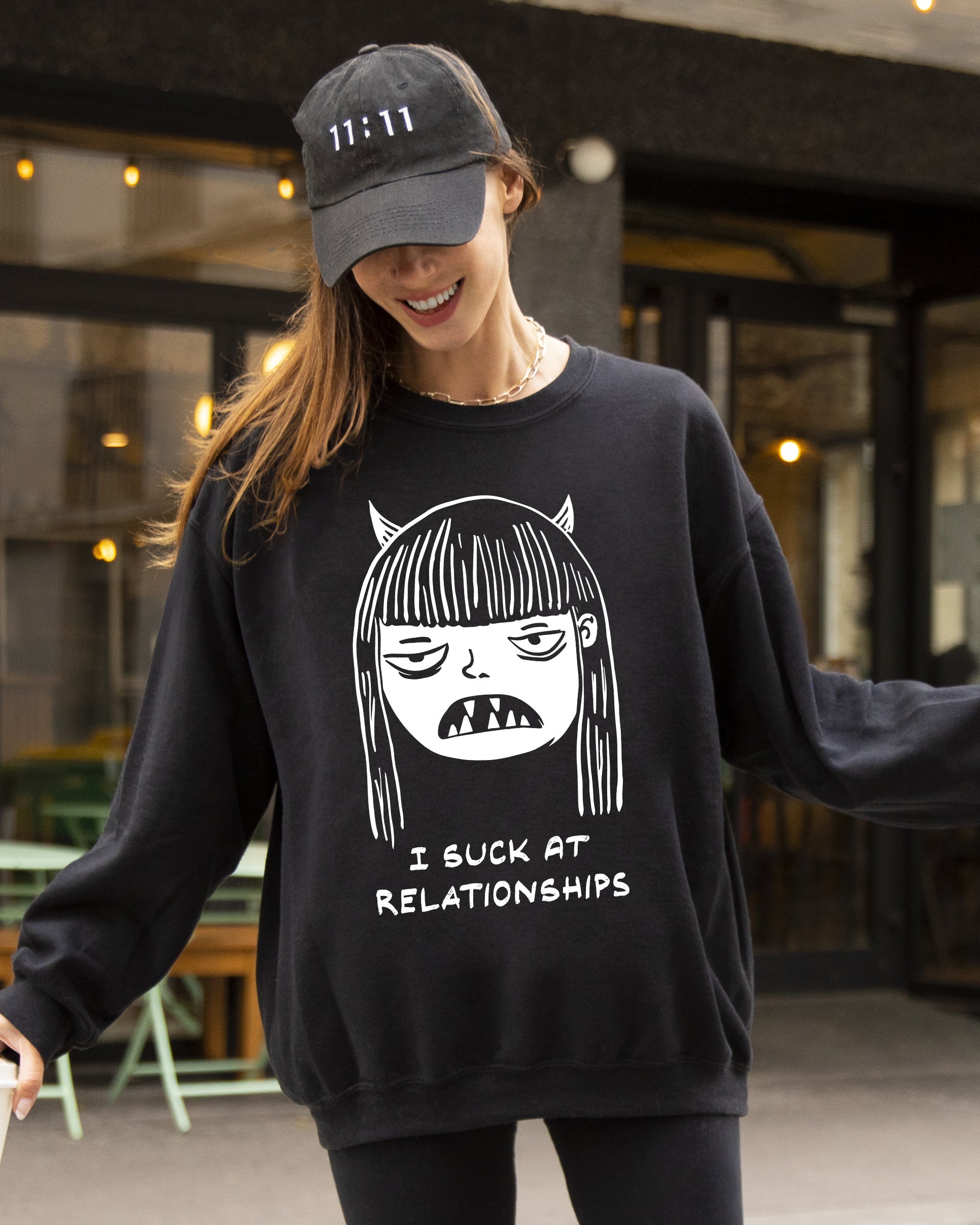 I Suck At Relationships Witch Aesthetic Love Life Halloween Skeleton Costume Sweatshirt