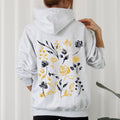 Botanical Pattern Floral Outlines Flower Nature Inspired Garden Sketch Edition Collection Hoodie
