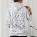 Vintage Fern Illustration Botanical Nature Inspired Woodland Foliage Hand Drawn Sketch Garden Scene Hoodie