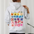 Bright Pressed Flowers Graphic Hoodie