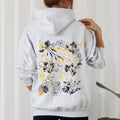 Floral Pattern Botanical Flowers Garden Bloom Woodland Baroque Motif, Petals and Evergreen Leaves Dream Design Hoodie