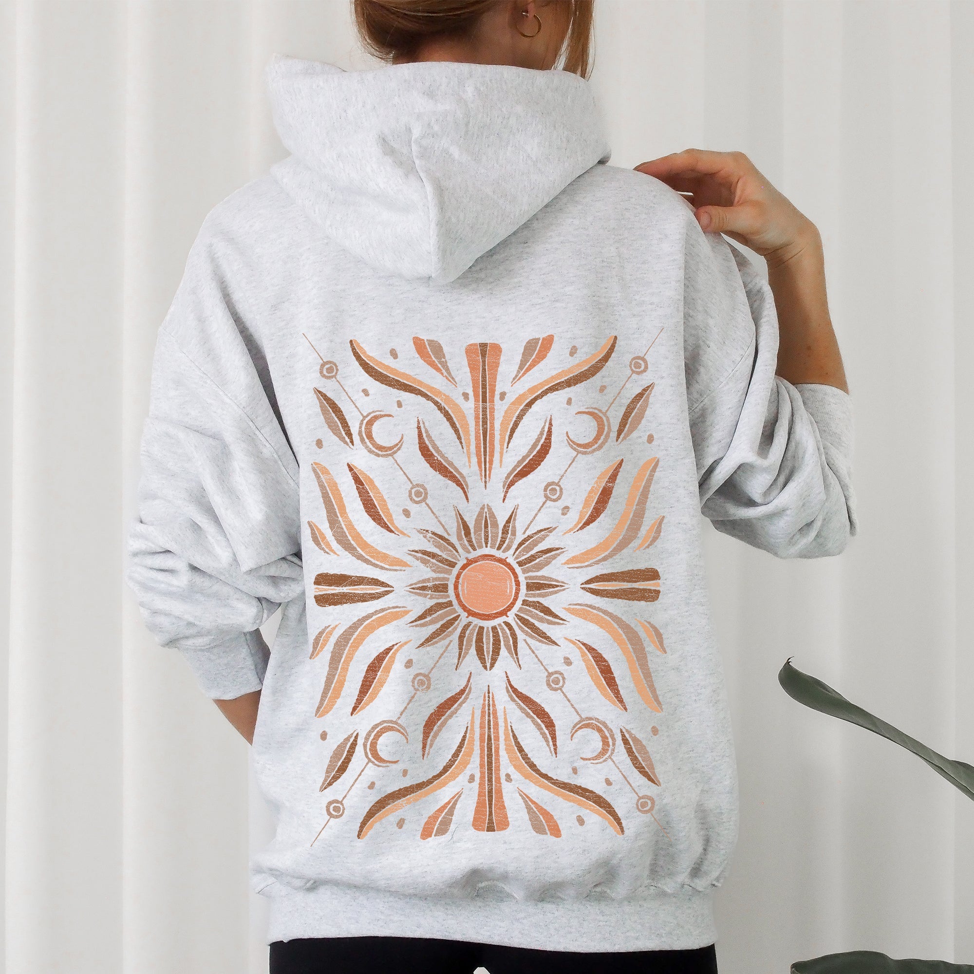 Boho Radiant Sun Graphic Hoodie