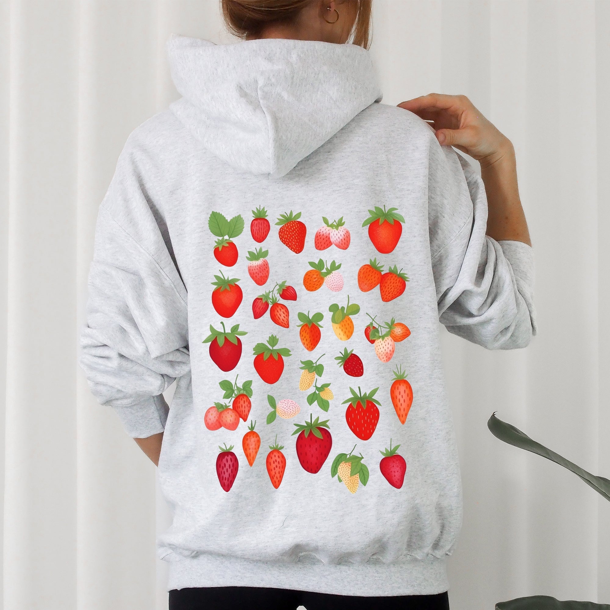 Sweet Strawberry Delight Juicy Fruit Berry Candy Swirl Dreamscape Hooded Sweatshirt