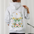 Twilight Flora and Fauna, Moon, Moth, and Flower Limited Edition Graphic Cozy Hoodie
