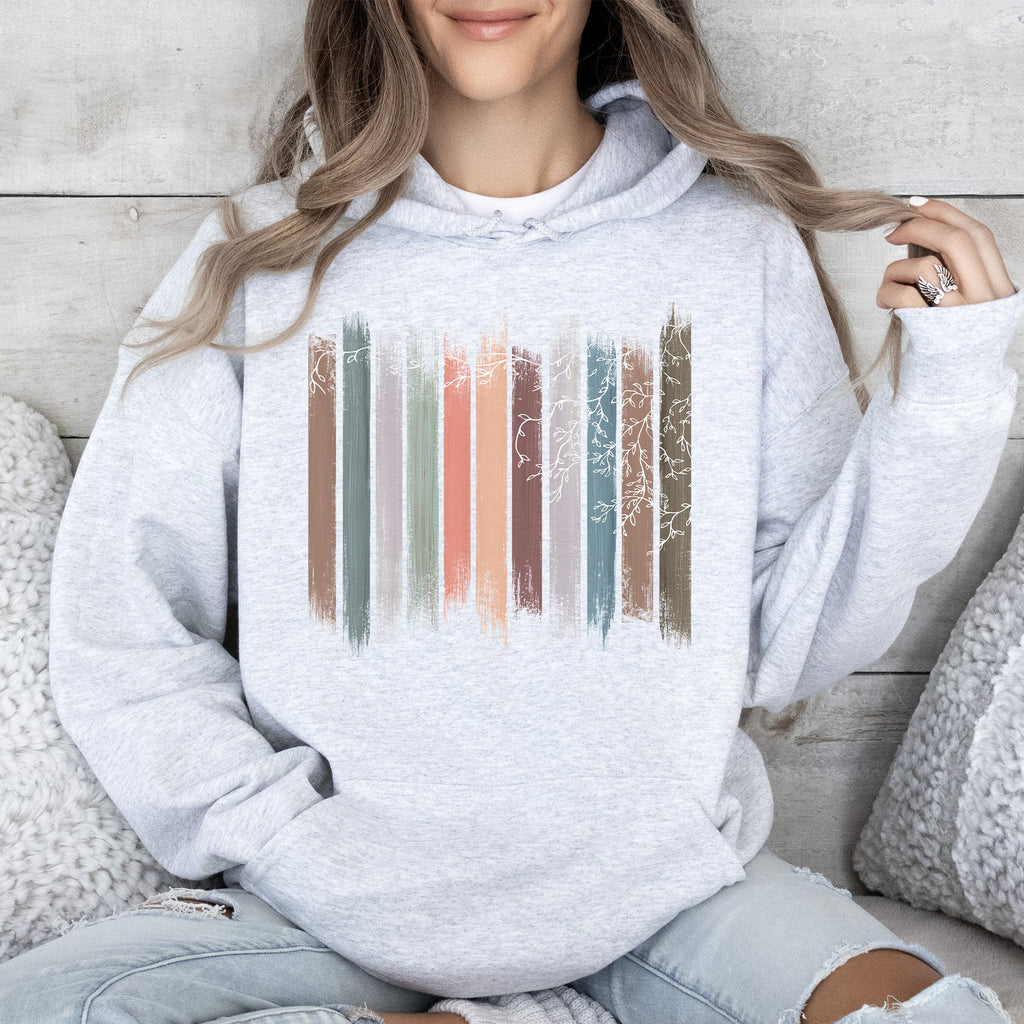 Trailing Vines Nature Botanical Stripes Landscape Inspired Edition Graphic Hoodie