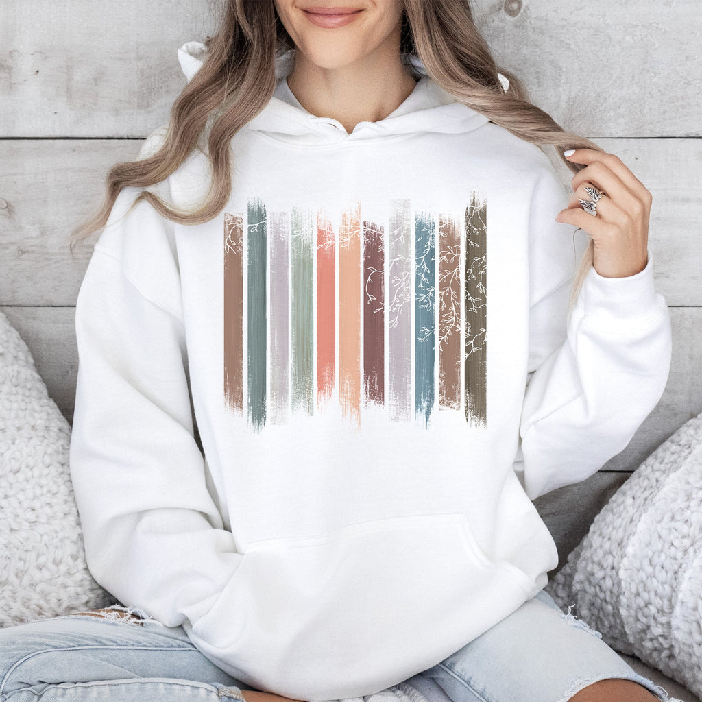 Trailing Vines Nature Botanical Stripes Landscape Inspired Edition Graphic Hoodie