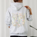 Delicate Wildflowers, Forest Meadow, Pressed Flowers, Botanical Floral Art Graphic Hoodie