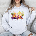 Beets, Watercolor Vegetables, Gardening Graphic Hoodie