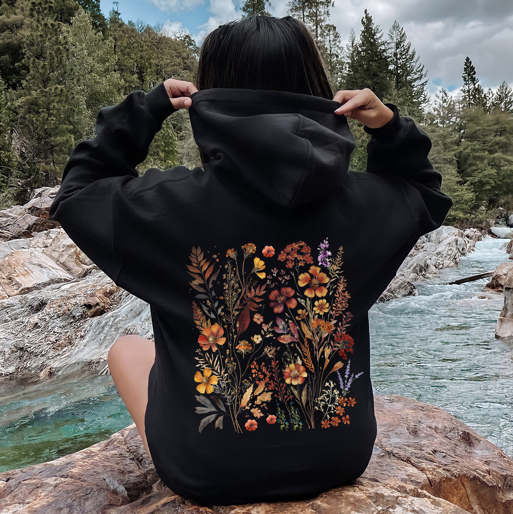 Dried Wildflowers Nature Meadow Floral Leaves Botanical Breeze The Endless Autumn Hoodie