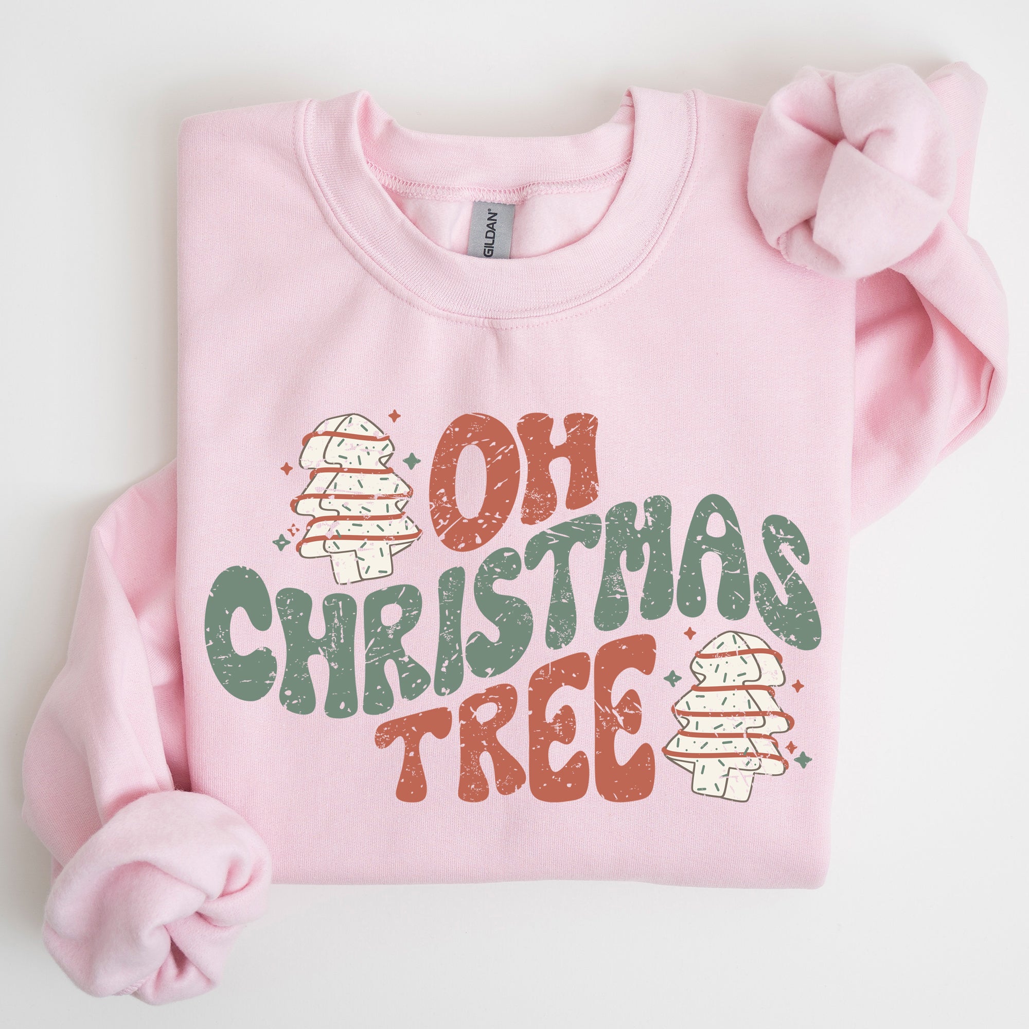 Oh Christmas Tree, Cakes, Snacks, Santa, Xmas, Winter, Festive Holiday Cheer Sweatshirt