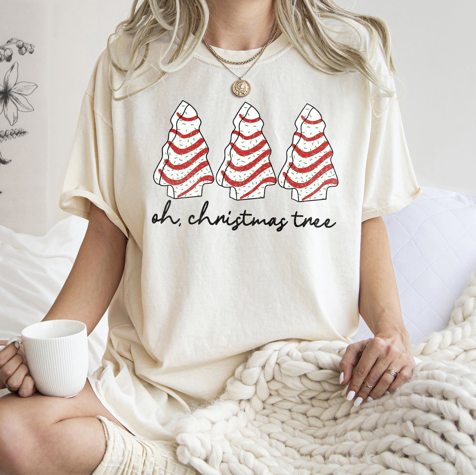 Oh Christmas Tree, Snack, Little Debbie Nostalgic Holiday Treats Comfort Colors Tee