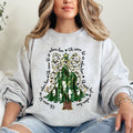 Oh Come Let Us Adore Him Christmas Tree Dalmatian Print Festive Holiday Season Sweatshirt