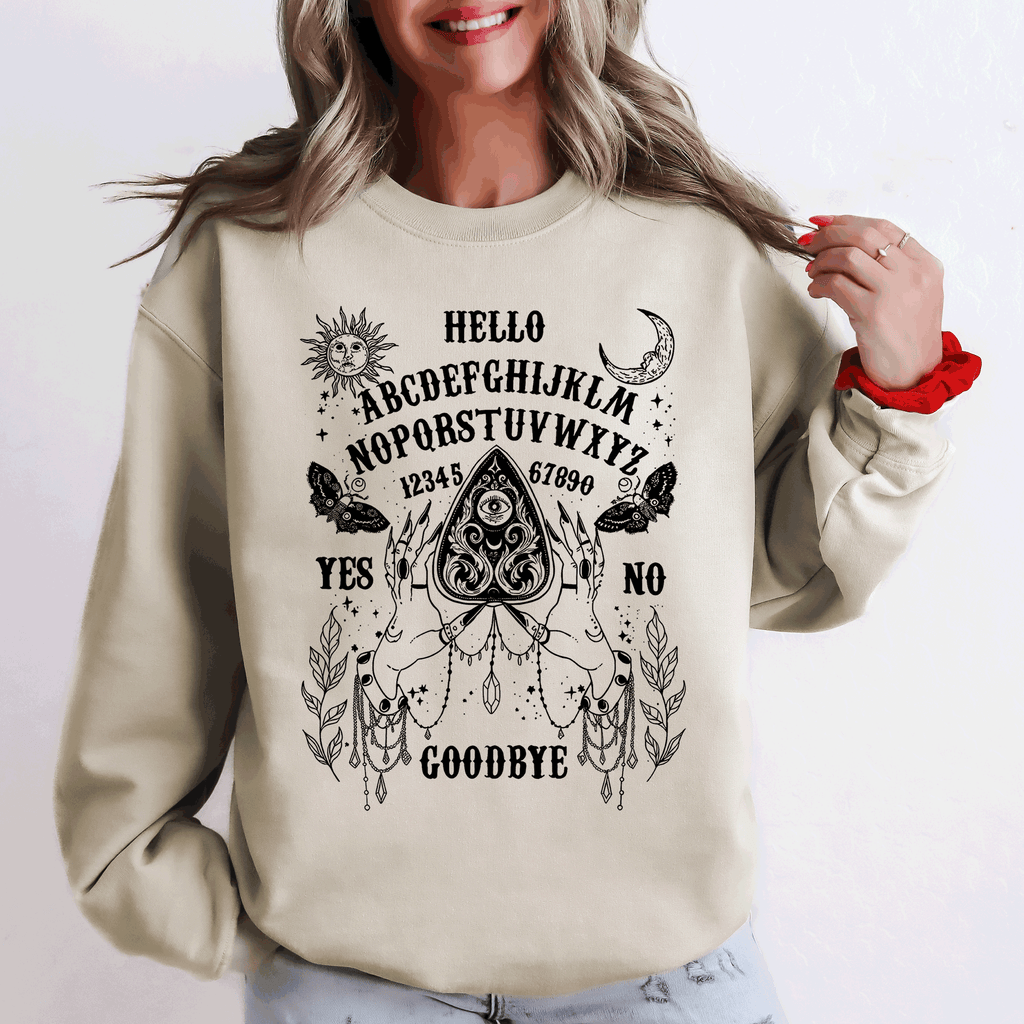Ouija Board Spooky Tarot Halloween Witch Mystic Symbols Divination Circle Edition Sweatshirt