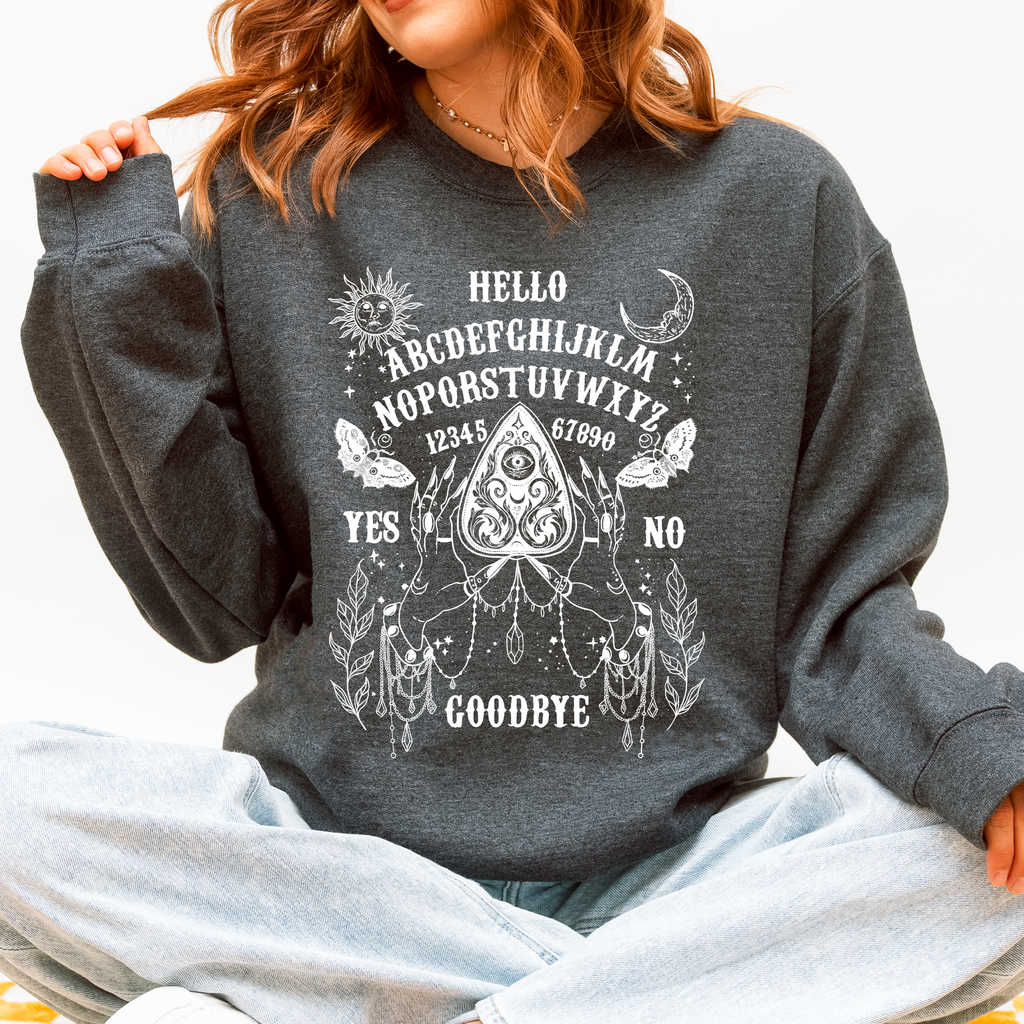 Ouija Board Spooky Tarot Halloween Witch Mystic Symbols Divination Circle Edition Sweatshirt