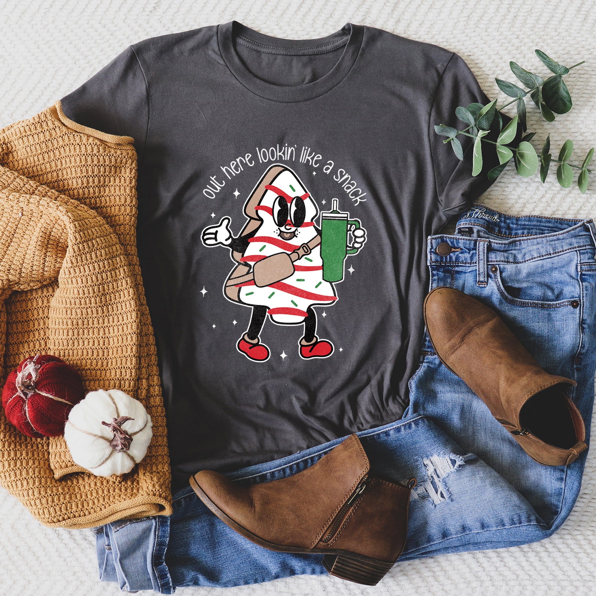 Out Here Looking Like A Snack Christmas Tree Little Debbie Bougie Limited Edition Graphic Tee