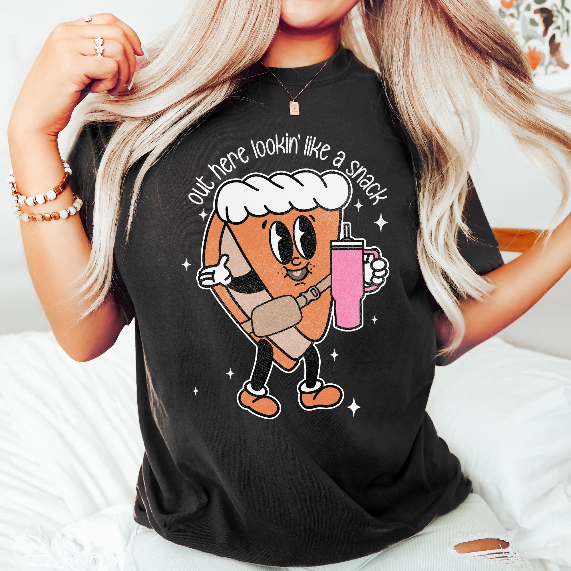 Out Here Looking Like A Snack, Pumpkin Pie Thanksgiving Bougie Little Debbie Edition Comfort Colors Tee