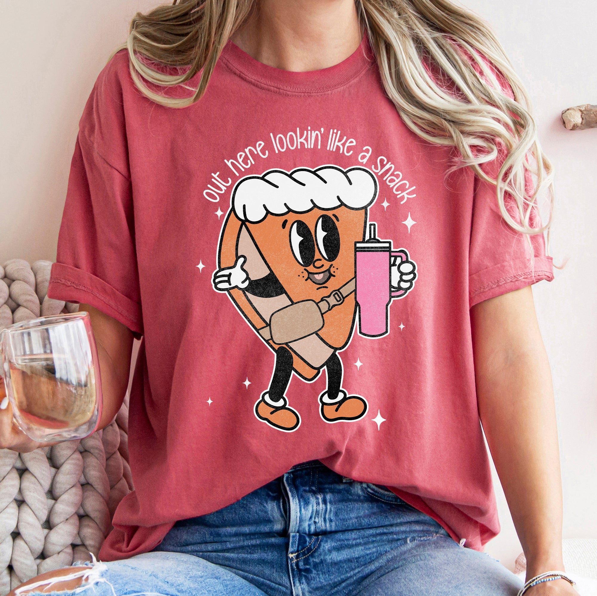 Out Here Looking Like A Snack, Pumpkin Pie Thanksgiving Bougie Little Debbie Edition Comfort Colors Tee