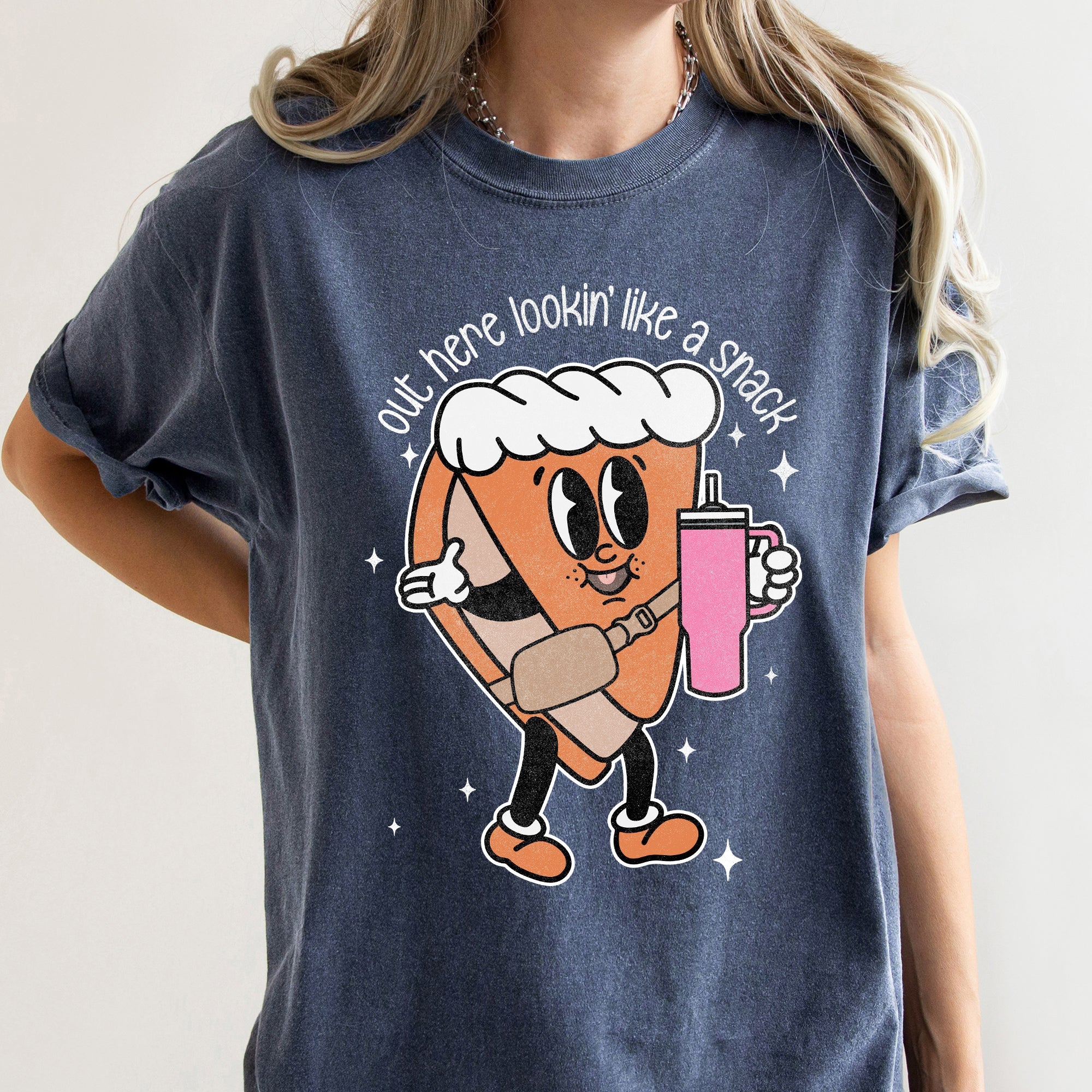 Out Here Looking Like A Snack, Pumpkin Pie Thanksgiving Bougie Little Debbie Edition Comfort Colors Tee
