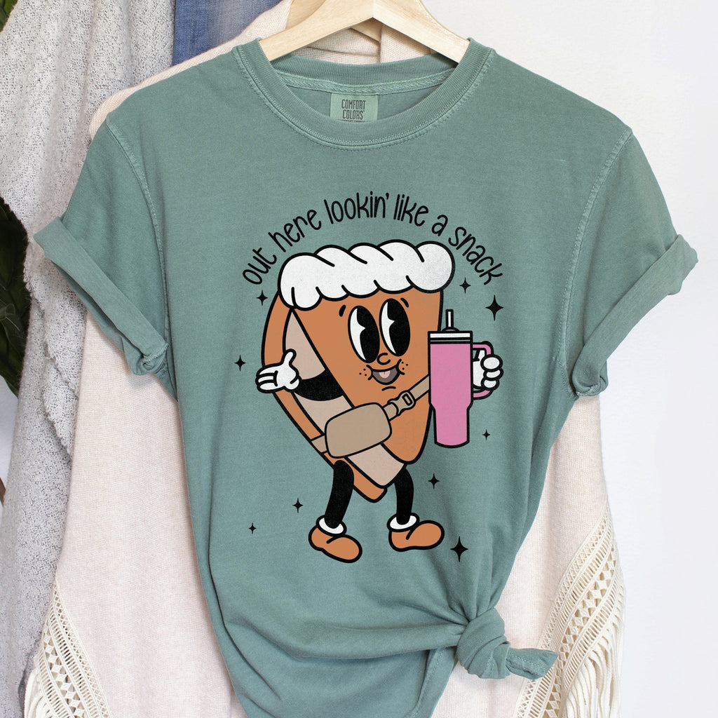 Out Here Looking Like A Snack, Pumpkin Pie Thanksgiving Bougie Little Debbie Edition Comfort Colors Tee