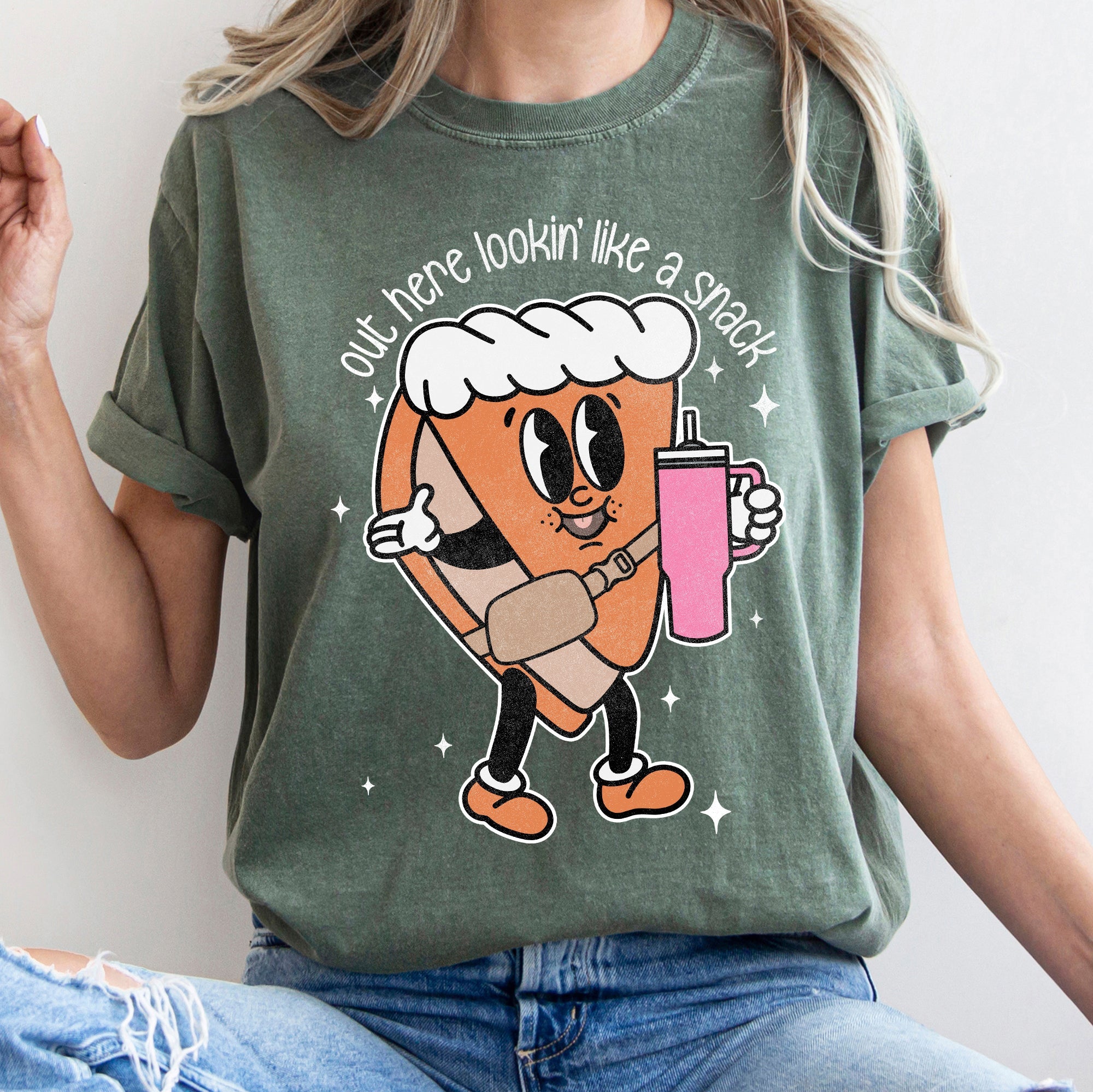 Out Here Looking Like A Snack, Pumpkin Pie Thanksgiving Bougie Little Debbie Edition Comfort Colors Tee